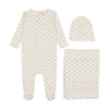 Mema Knit Fusion Coral Bud Layette Set