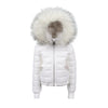 Manteau Jr White Reversible Rabbit Fur Coat