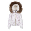 Manteau Jr Mauve Printed Bunny Coat