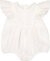 Louis Louise Off White Plumeti Romper