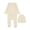 Lilette Milk Pointelle Bebe Footie/Hat