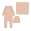 Lilette Shell Pink Pointelle Bebe Layette Set