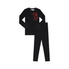 Little Parni Black and Red Multi Patch Pajama