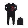 Little Parni Black/Red Patch Footie