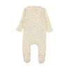 Lilette Milk Taupe Print Pointelle Wrap Footie