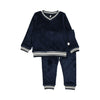 Pouf Midnight Blue Velour Varsity Pajamas