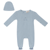 Bebe Bella Blue Mist Pointelle Cherry Footie/Hat