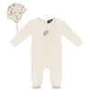 Space Grey Cream Pointelle Gauze Footie/Bonnet