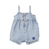 Piupiuchick Washed Denim Short Dungarees