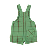 Piupiuchick Green Checkered Short Dungaree