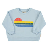 Piupiuchick Light Blue Print Wave Sweatshirt