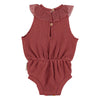 Piupiuchick Multi Stripe Aubergine Playsuit