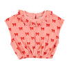 Piupiuchick Pink Red Bow Blouse