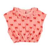 Piupiuchick Pink Red Bow Blouse