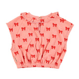 Piupiuchick Pink Red Bow Blouse