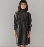 Petite Amalie Black Wash Chambray Babydoll Dress