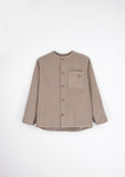 Popelin Taupe Corduroy Overshirt