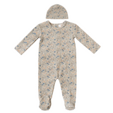 Kipp Blue Floral Footie and Hat