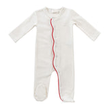 Kipp Red Scallop Terry Footie