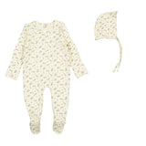 Ladida Blush Flowering Fern Footie and Hat