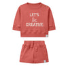 Snug Red Sweatshirt and Shorts