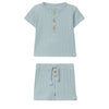 Snug Blue Henley Rib Set