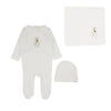 Lilette White Goose French Terry Layette Set