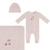 Lux Off White/Rose Cherry Layette Set