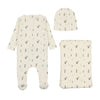 Bee & Dee Ivory Boys Swan Print Layette Set