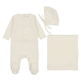 Bee & Dee Ivory Pleat Neck Layette Set