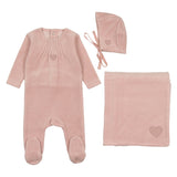 Bee & Dee Tea Rose Pleat Neck Layette Set