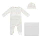 Kipp Pink String Bow Layette Set