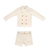 Crew White Cotton Suit