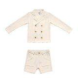 Crew White Cotton Suit