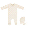 Bebe Organic Meadow Aurele Collar Footie and Bonnet