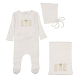 Bee & Dee White Girls Mason Jar Layette Set