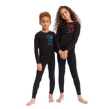 Little Parni Black and Red Multi Patch Pajama