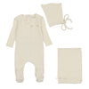 Bee & Dee Cream Ditsy Pointelle Layette Set