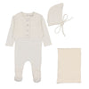 Bee & Dee White Perfect Pointelle Outfit/Blanket