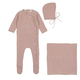 Bee & Dee Blossom Pink Crochet Trip Wrap Layette Set