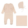 Bee & Dee Chamapagne Crochet Pullover Vest Layette Set