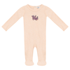 Little Fragile Blush Mix Rib Bear Footie and Bonnet