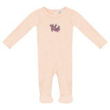 Little Fragile Blush Mix Rib Bear Footie and Bonnet