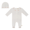 Bebe Bella Off White/Maple Footie/Hat