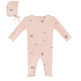 Bebe Bella Soft Mist Velour Mushroom Footie