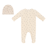 Bebe Bella Beige Velour Firefly Footie