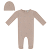 Lux Beige Jersey Baby Footie