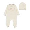 Bee & Dee Ivory/Taupe My Little Nursery Footie