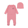 Bee & Dee Deep Rose Striation Footie/Beanie