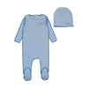 Bee & Dee Coastal Blue Classic Ribbed Footie/Beanie